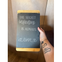 borrelplank met tekst